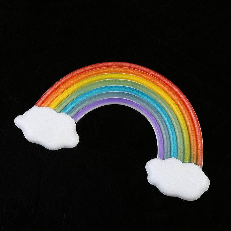 HiParty Large Size Rainbow Cake Fondant Mold, Rainbow with 2 Clouds Silicone Mold for Chocolate Gum Paste Sugar Craft Cake Topper Decoration Polymer Clay Epoxy Resin Baby Shower Party Supplies - Image 4
